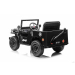 Elektrické autíčko - Retro vojenské vozidlo 4x4 - čierne